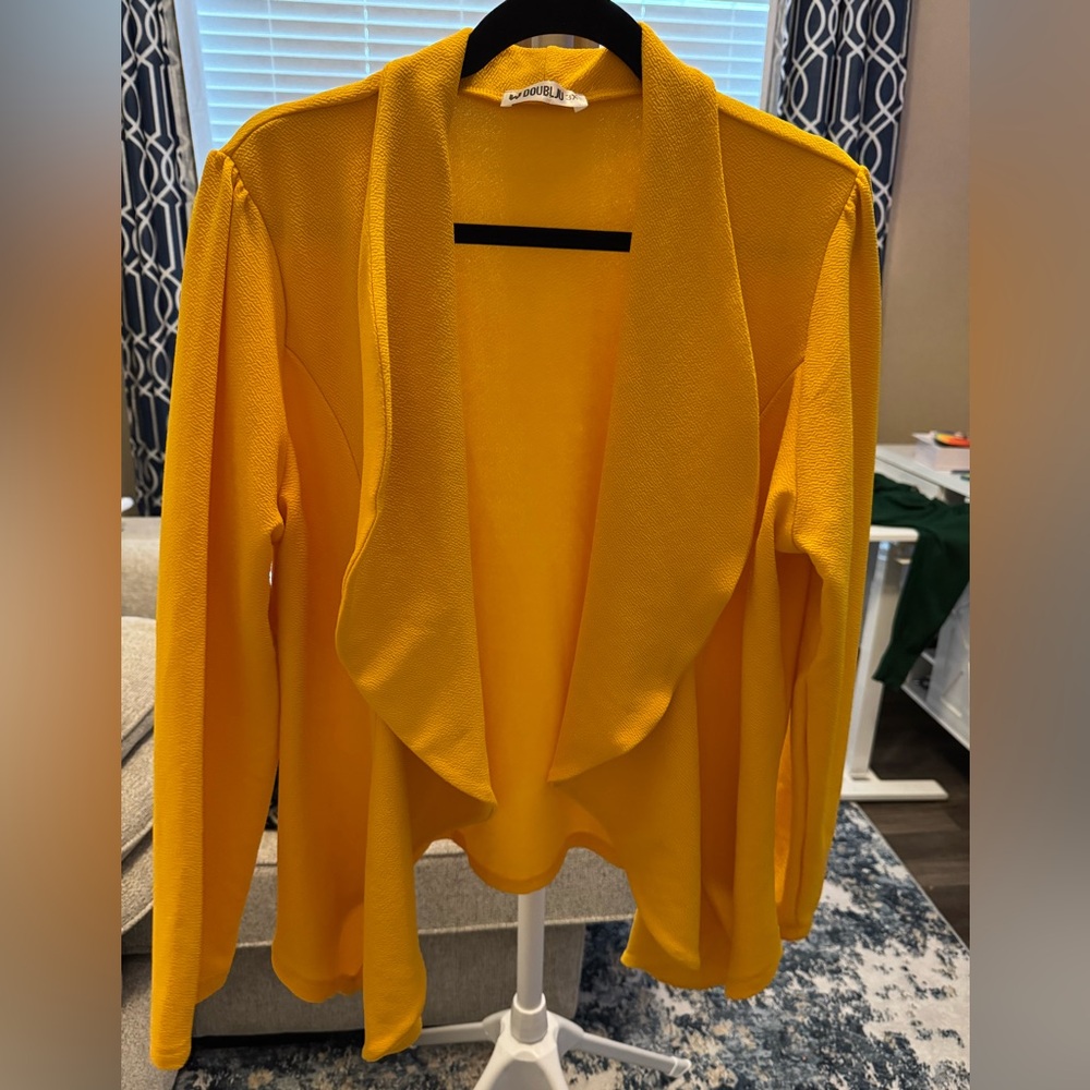 Doublju Vibrant Yellow Women's Blazer